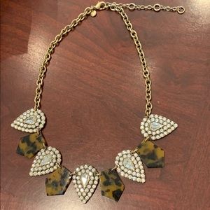 J. Crew Tortoise and Diamond Necklace